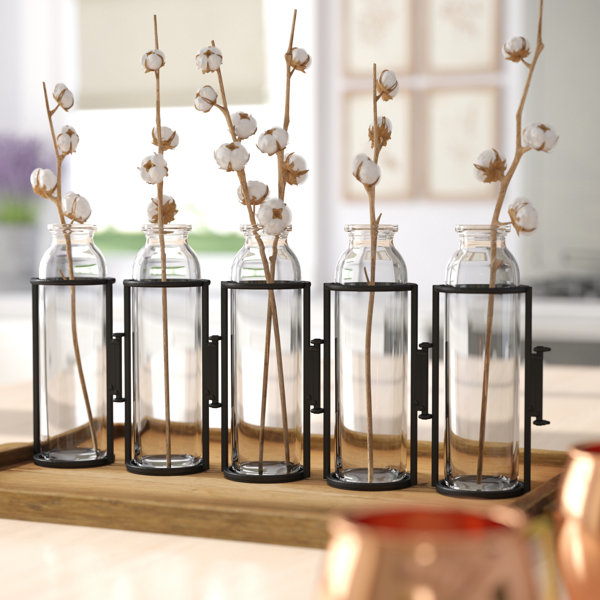 Gracie Oaks Hinged 5 Piece Bottle Table Vase Set & Reviews Wayfair